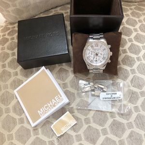 Michael Kors Layton Chronograph Silver Dial Watch